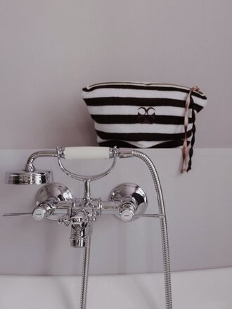 Cou Cou Collection Lola Toiletbag Terry - Aubergine Stripe