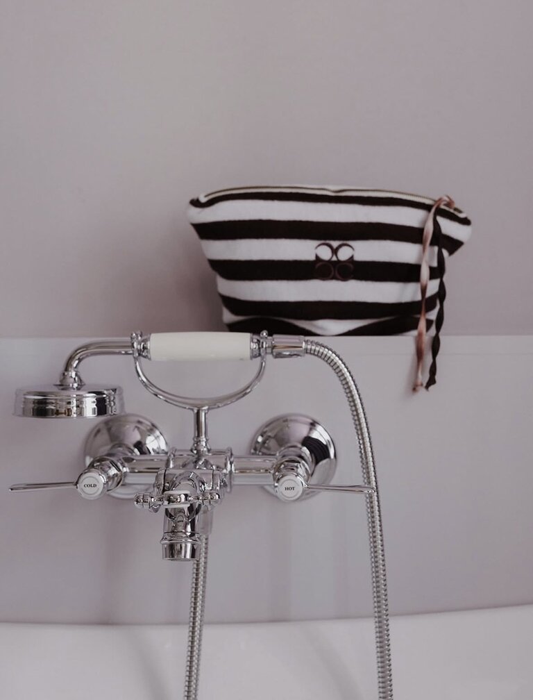 Cou Cou Collection Lola Toiletbag Terry - Aubergine Stripe