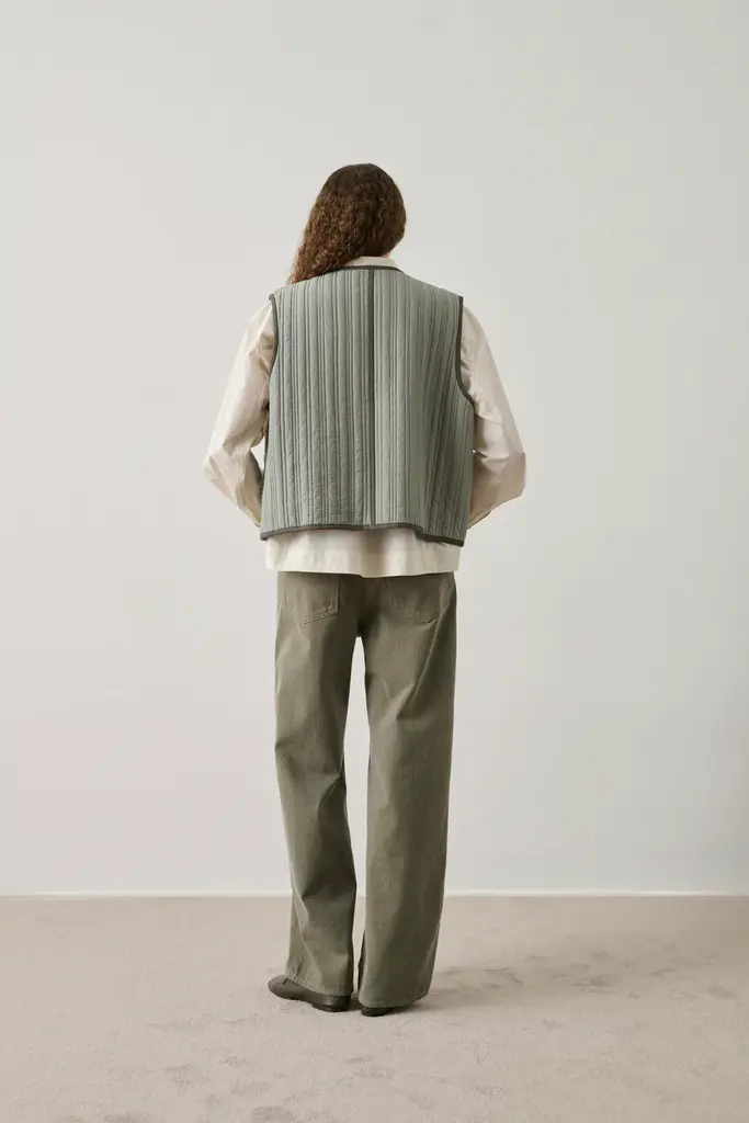 Soeur Hima Vest - Vert D'eau/Beige