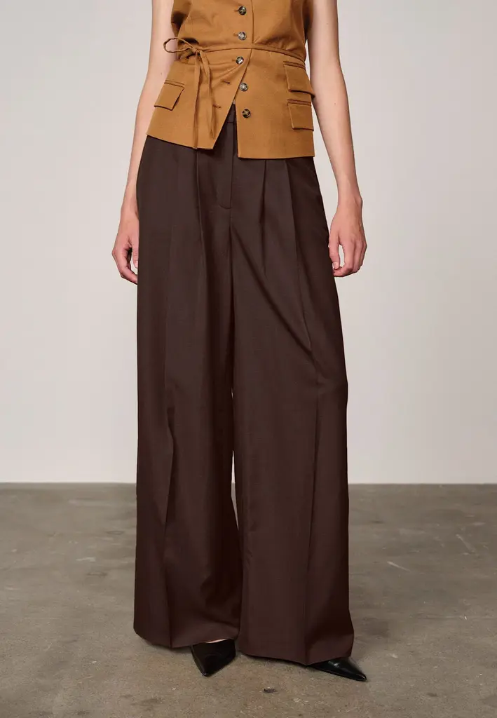 Birgitte Herskind Lotus Waist Pants - Java Brown