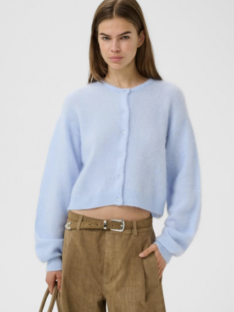 Gestuz Debbie Short Cardigan - Blue Finch Melange