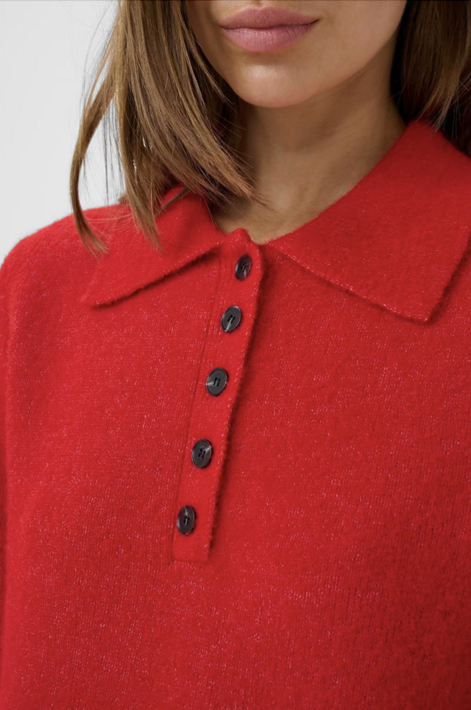 Gestuz Alpha Polo Pullover - Postbox Melange