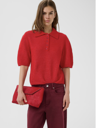 Gestuz Alpha Polo Pullover - Postbox Melange