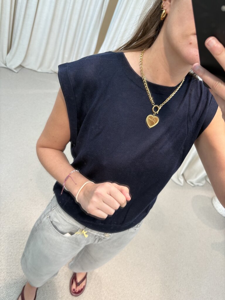 Absolut Cashmere Naomi Top - Navy