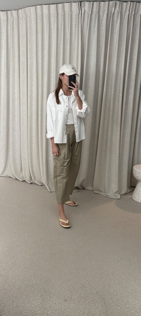 (+) People Mia Cropped Shirt - Bianco Taglia