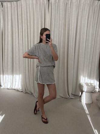 Raff Collective Wrap Skirt - Grey Melange