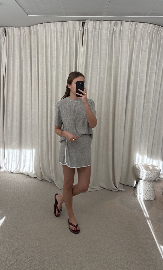 Raff Collective Wrap Skirt - Grey Melange