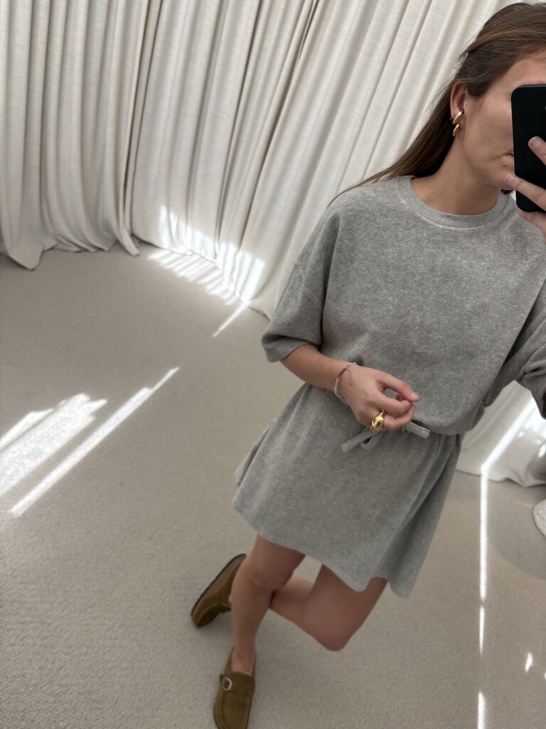 Raff Collective T-Dress - Grey Melange