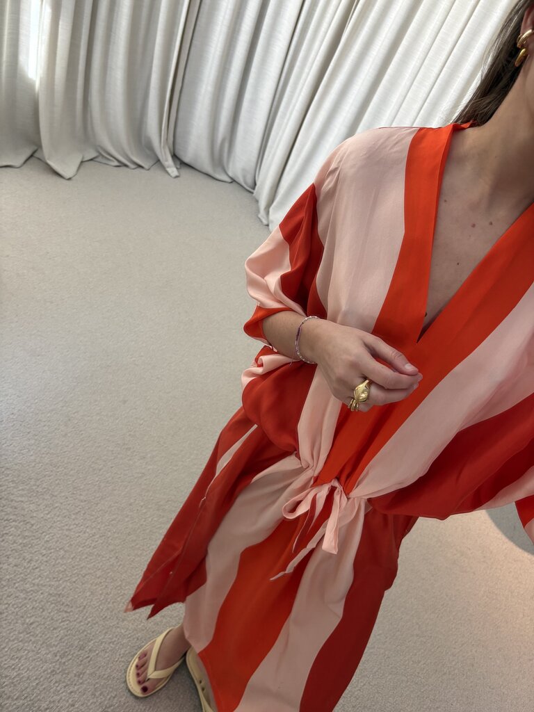 Rae Molly Long Dress - Orange Print