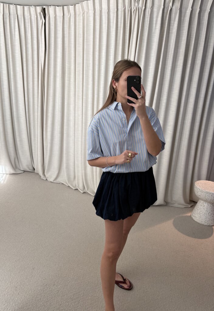 Rae Bubble Skirt - Denim