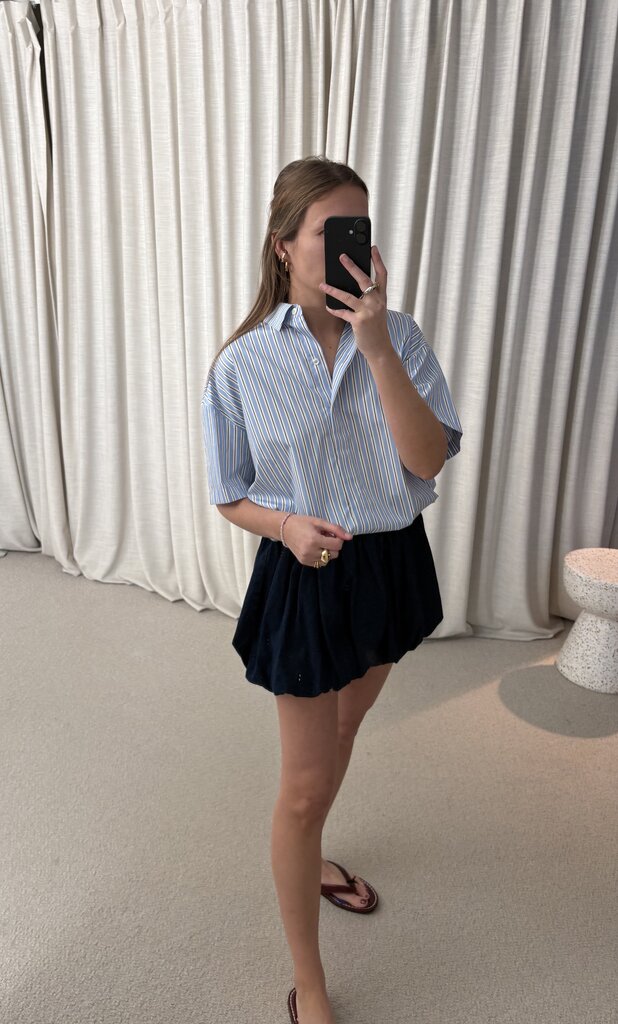 Rae Bubble Skirt - Denim