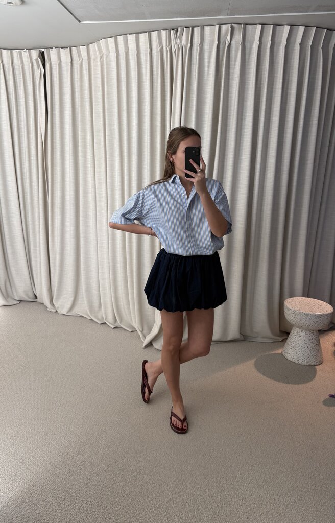 Rae Bubble Skirt - Denim