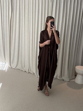 Rae Sophia Dress - Chocolate Brown