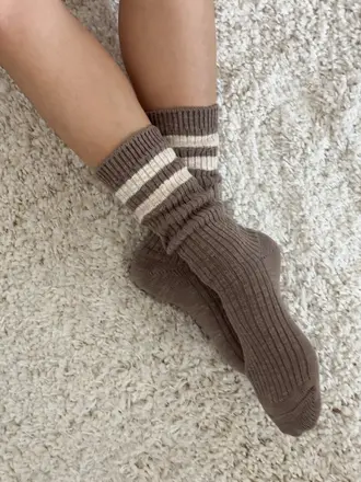 Le Bon Shoppe Cottage Varsity Socks - Flax