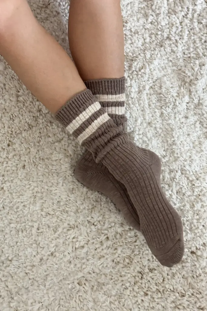 Le Bon Shoppe Cottage Varsity Socks - Flax