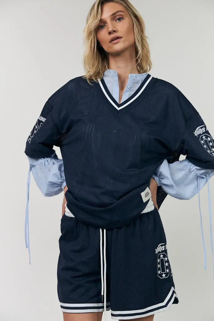 Lolly's Laundry Kamilla Sports Tee - Dark Blue