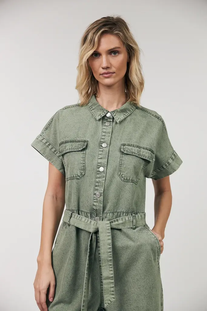 Lolly's Laundry Mathilde Jumpsuit - Dusty Green