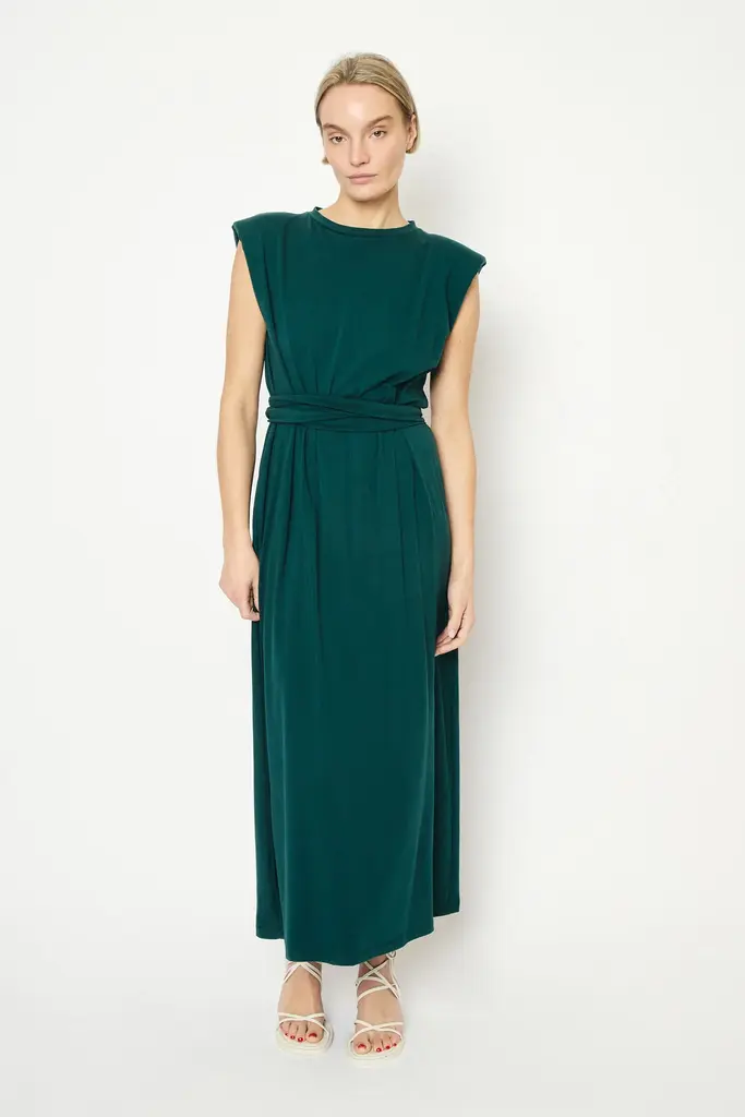 RE/BORN Madeline Dress - Forest Green