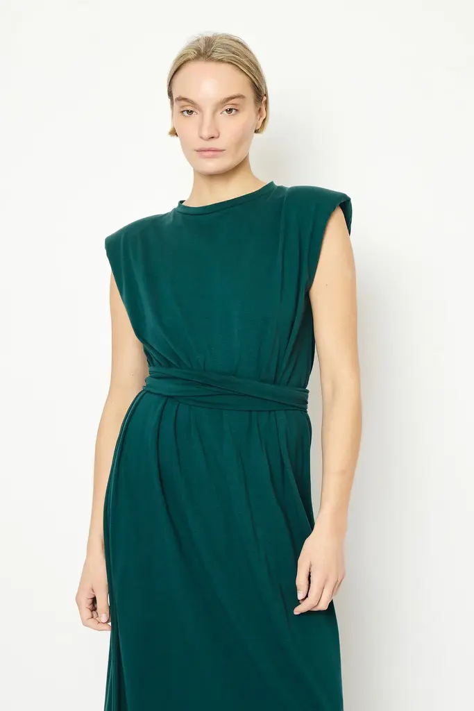RE/BORN Madeline Dress - Forest Green