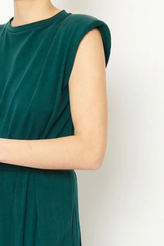 RE/BORN Madeline Dress - Forest Green