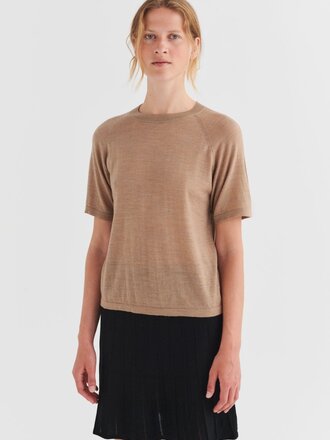 FUB Wool Tee - Camel Melange