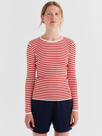 FUB Striped Blouse - Ecru/Red