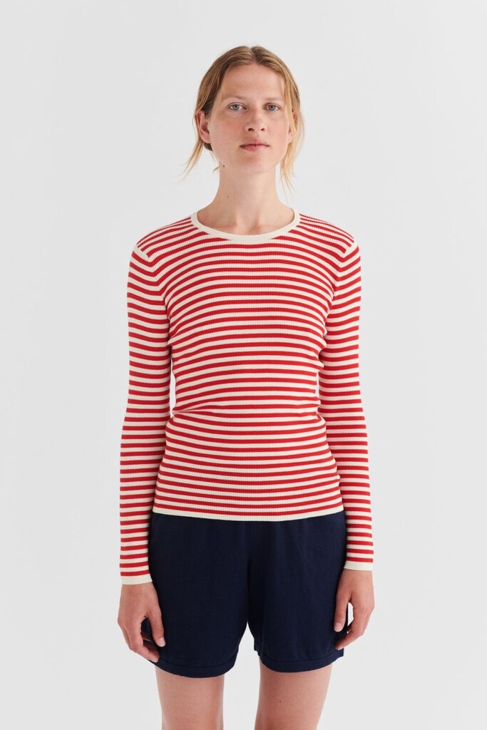 FUB Striped Blouse - Ecru/Red