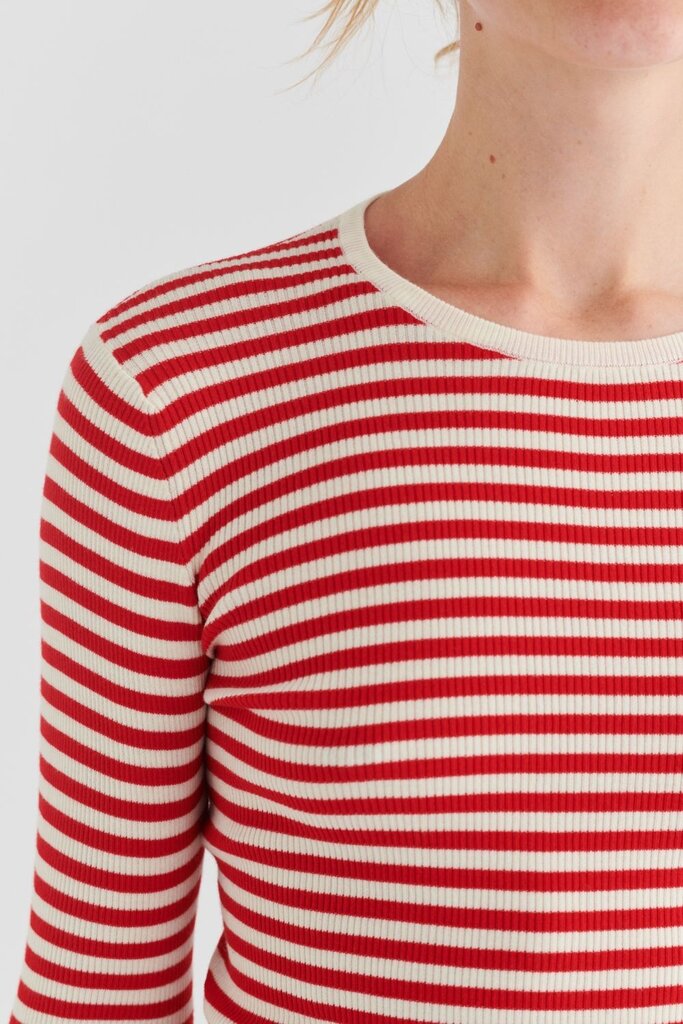 FUB Striped Blouse - Ecru/Red