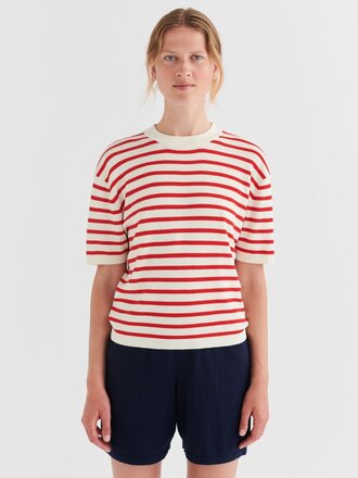 FUB Striped Tee - Ecru/Red