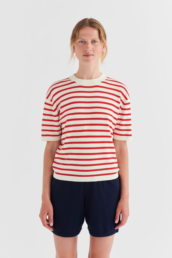 FUB Striped Tee - Ecru/Red