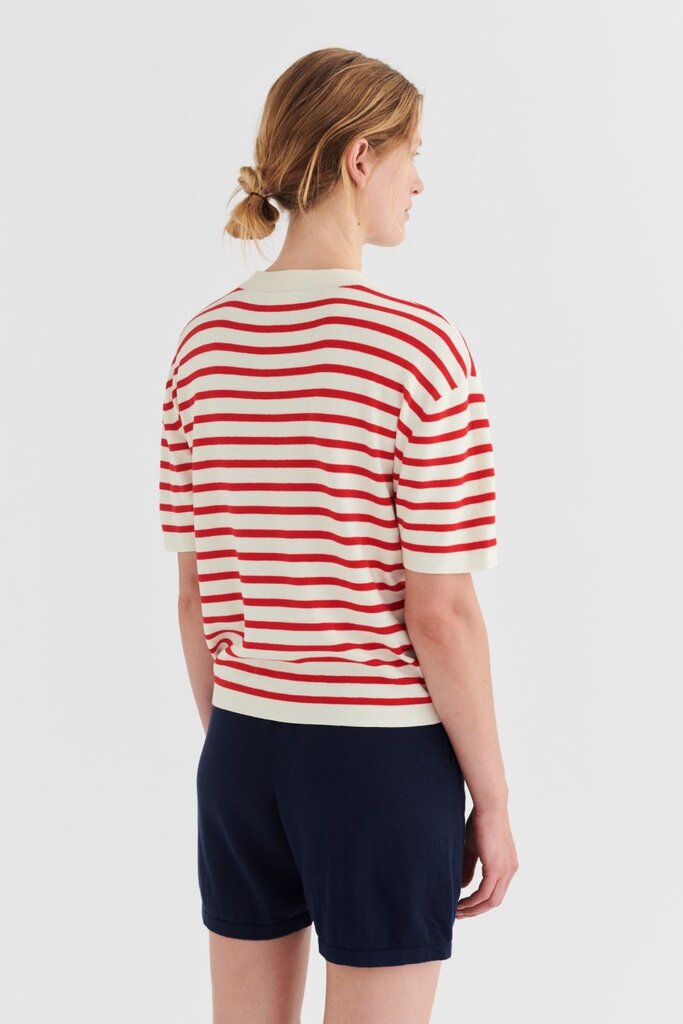 FUB Striped Tee - Ecru/Red