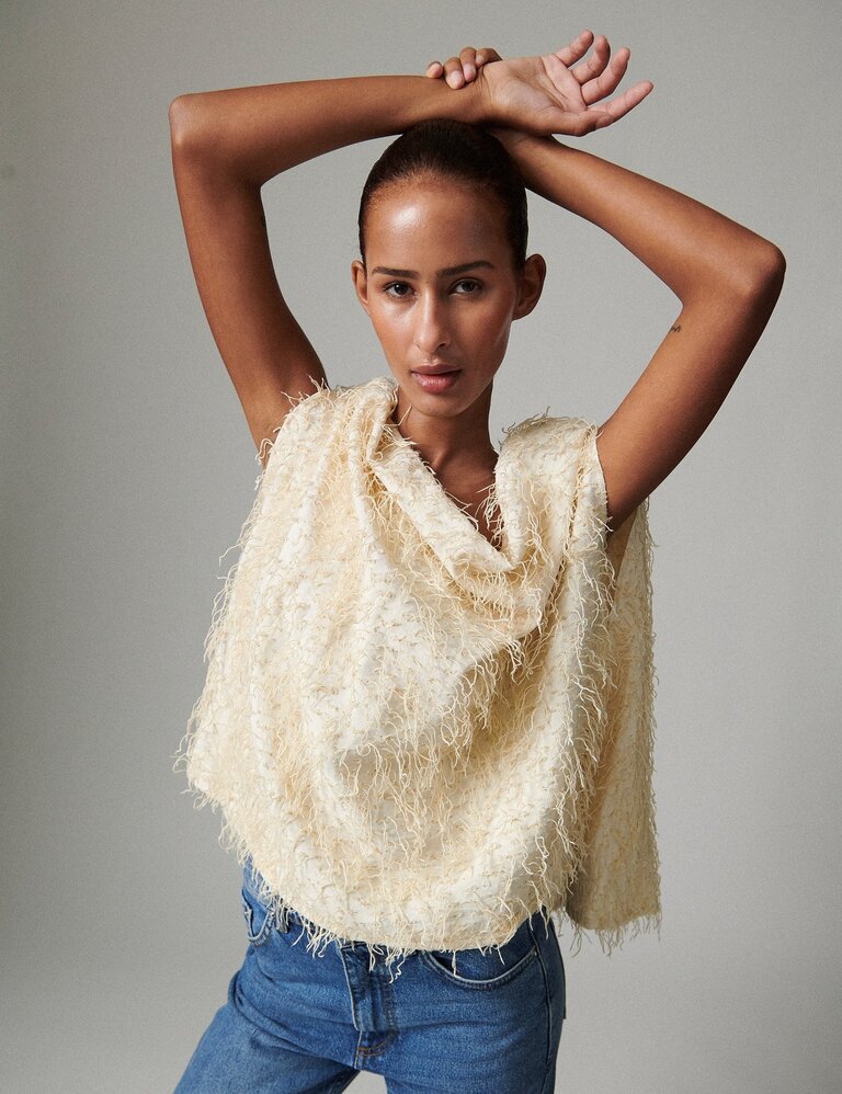 DAY Mata Top - Dobby Fringe