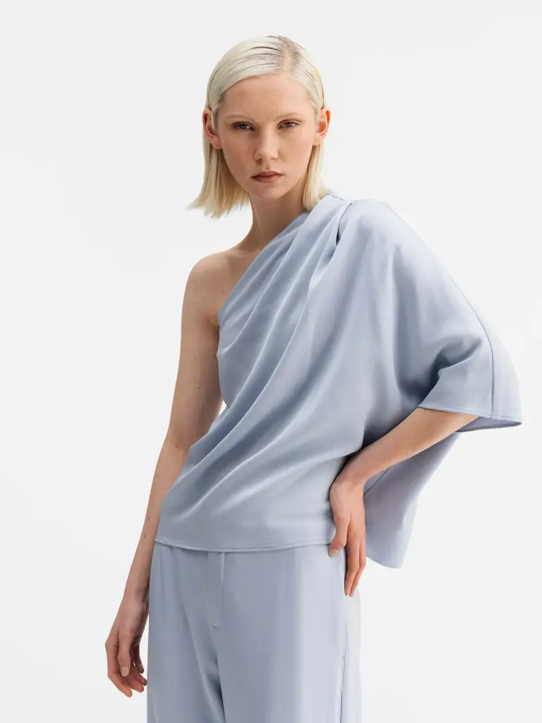 Ahlvar Gallery Ella Blouse Denim Blue