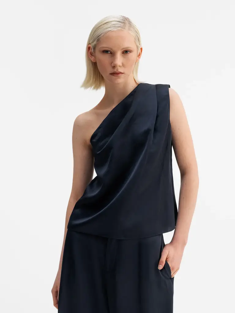 Ahlvar Gallery Elle Linen Tank Top - Blue Grey