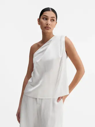 Ahlvar Gallery Elle Linen Tank Top - White