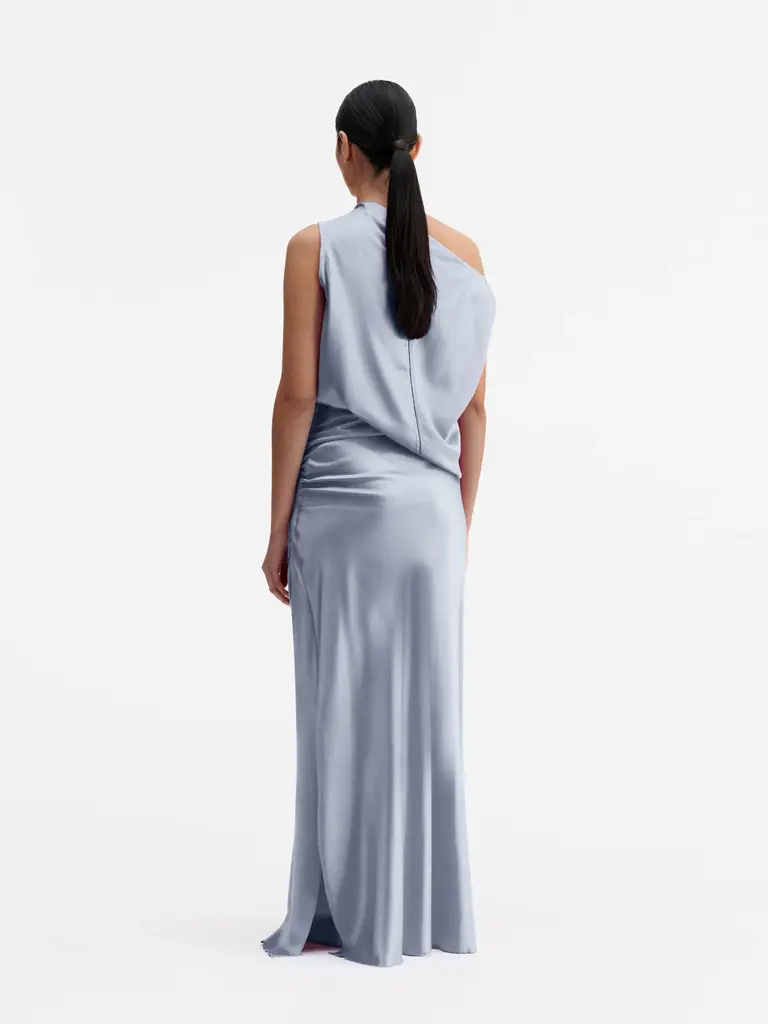 Ahlvar Gallery Lacy Satin Tank Top - Denim Blue