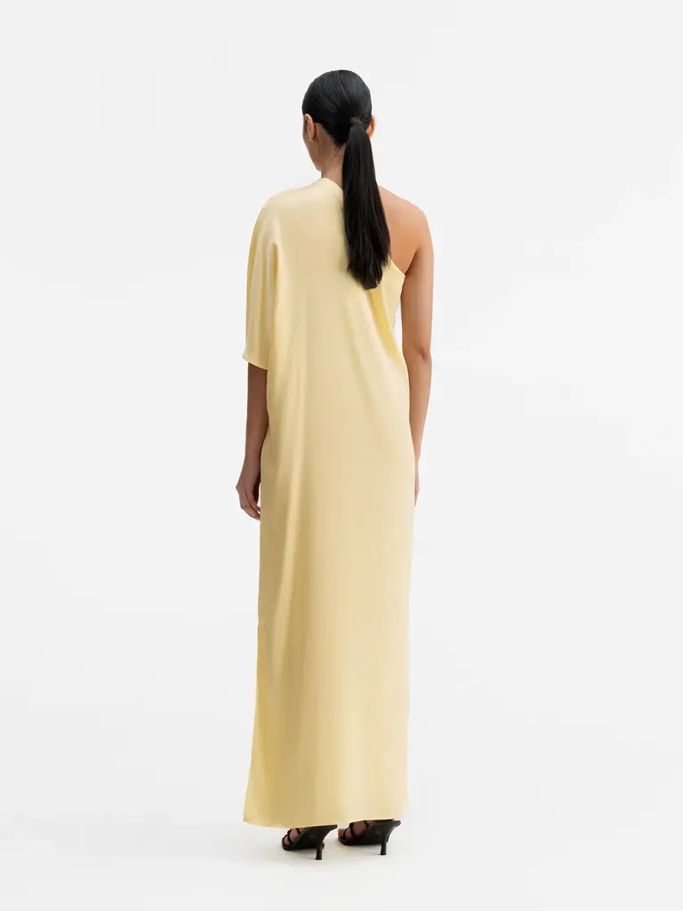 Ahlvar Gallery Ella Satin Dress - Light Yellow