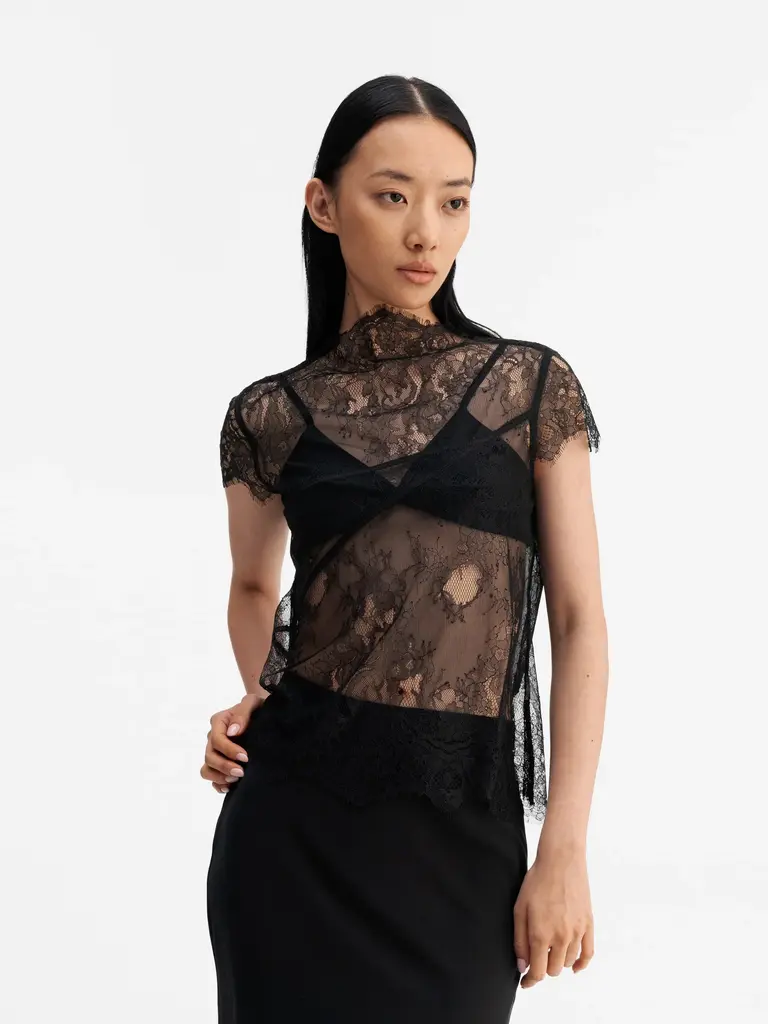 Ahlvar Gallery Eden Lace Top - Black