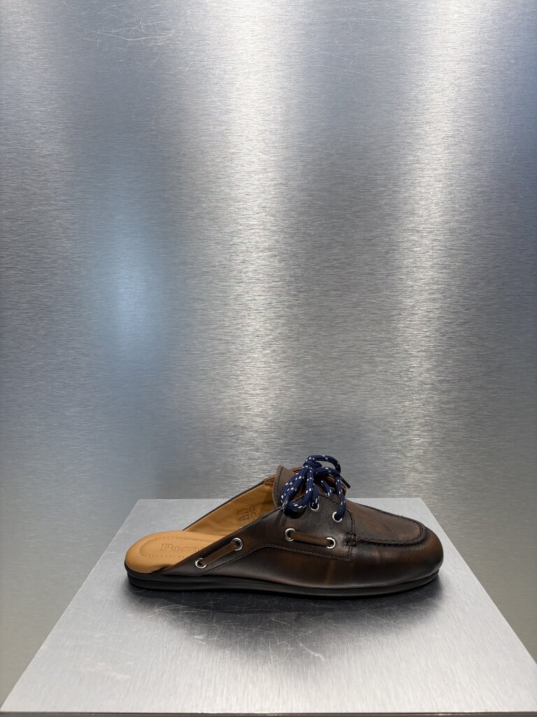 Posa Boat Loafer Mule - Coffee