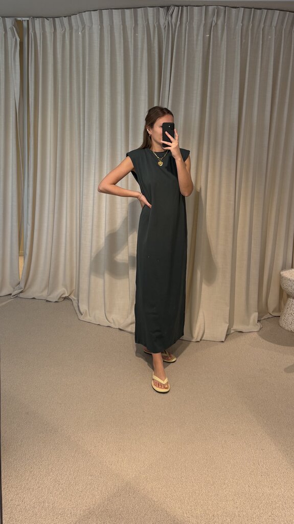 RE/BORN Madeline Dress - Forest Green