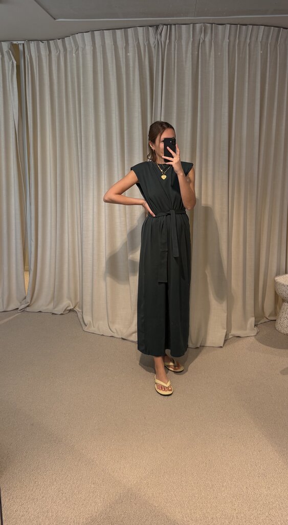 RE/BORN Madeline Dress - Forest Green