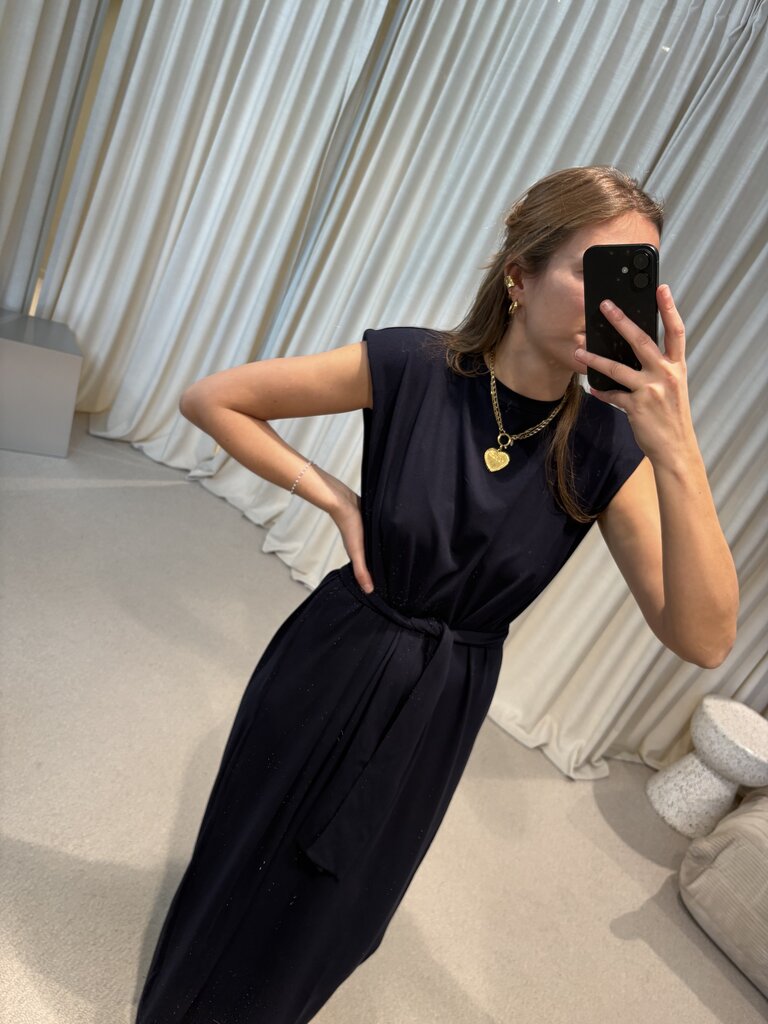 RE/BORN Madeline Dress - Dark Blue