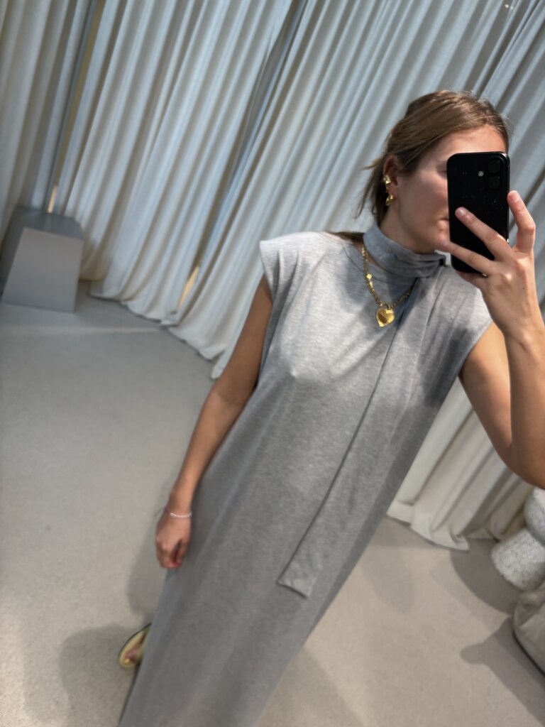 RE/BORN Madeline Dress - Gray Melange