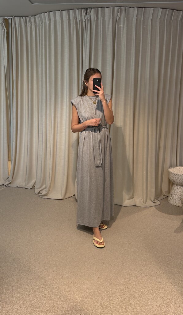 RE/BORN Madeline Dress - Gray Melange