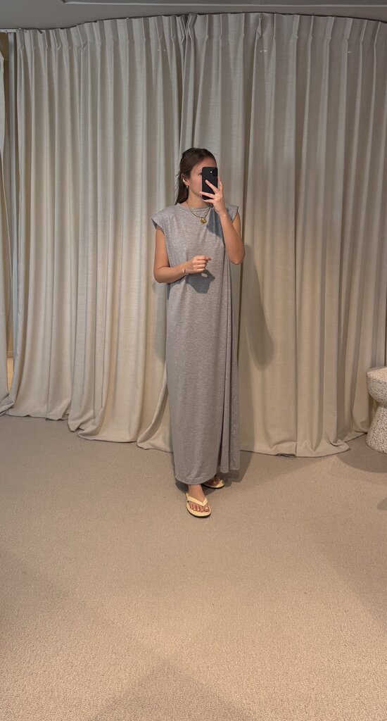 RE/BORN Madeline Dress - Gray Melange