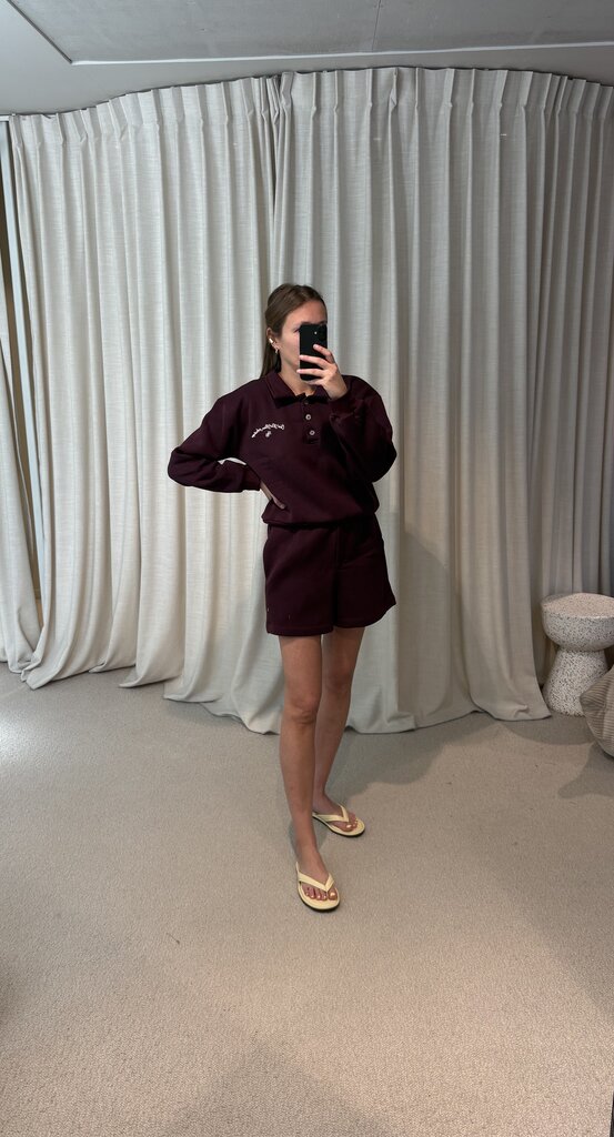 RE/BORN Beatrice polo sweater - Vino