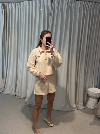 RE/BORN Beatrice polo sweater - Creme