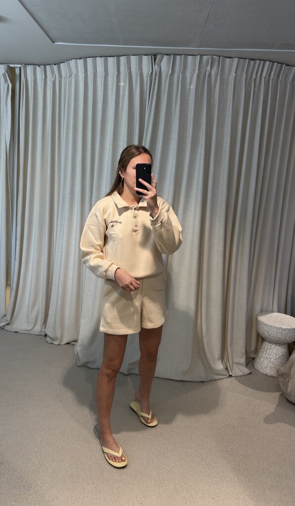 RE/BORN Beatrice polo sweater - Creme