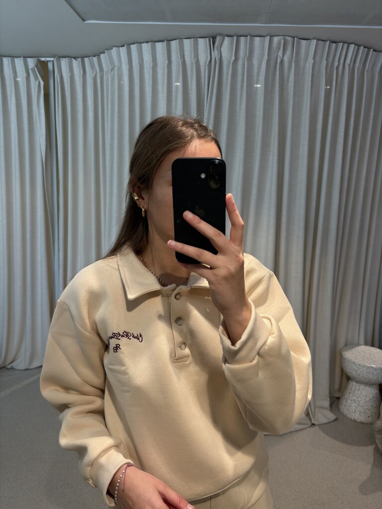 RE/BORN Beatrice polo sweater - Creme