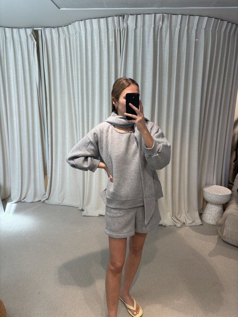 RE/BORN Agnes Sweater - Gray Melange